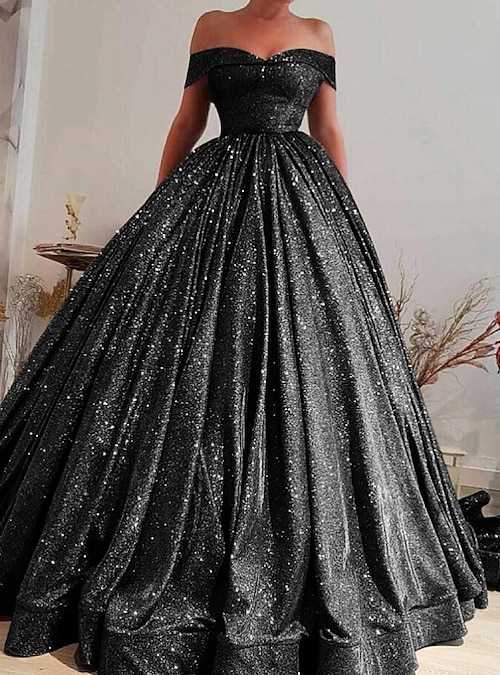 black tie glitter dress CD829 Size 6 Black Knee Length Fitted Glitter & Feather Embellished Cocktails Dress Formal Black Tie main image 0