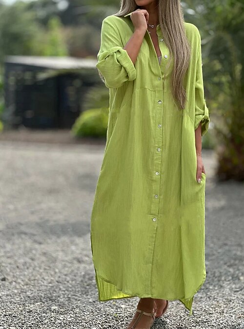 chinese dress ladies Black Linen Maxi Dress – Vintage Gothic Inspired Long Sleeve Dress 1450 Black / Xs main image 0