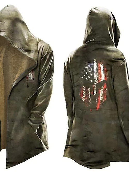 Men's Hoodie Jacket Lightweight Hoodie Black Army Green Blue Brown Green  Hooded Graphic Casual Daily Holiday Vintage Designer Casual Fall Spring &  Fall Clothing Apparel Mask Hoodies Sweatshirts 2024 - $29.99