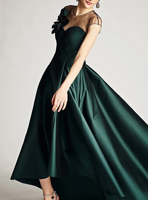 green emerald velvet dress Backless Cowl-Neck Long Chelsea Prom Gown Emerald / Small main image 1