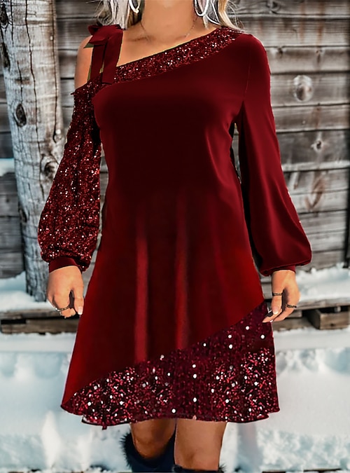 Wine colored casual clearance dress