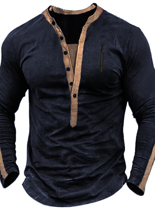 zipper henley shirt