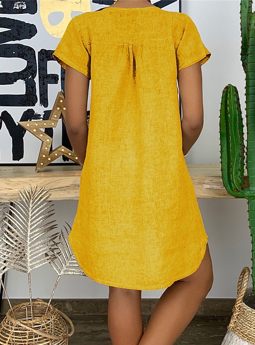 white christmas dresses Short Sleeve Cotton Shift main image 0