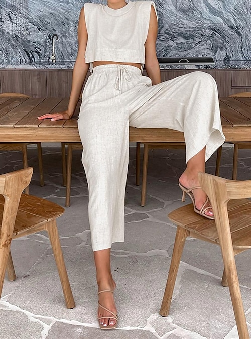 Conjuntos de dos piezas de ropa de estar para mujer, modernos y