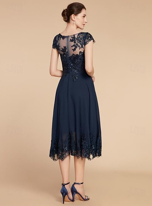 petite a line mother of the bride dresses Long A-line V-neck Satin Lace Front Slit Prom Dress With Sleeves
