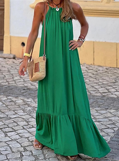 slim fit dress slacks I'm Choosing Happiness Hunter Green Sleeveless Maxi Dress S / Hunter Green
