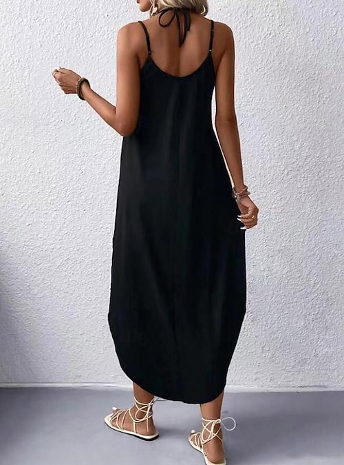 sachin and babi light blue dress Carven Black Viscose Asymmetric Draped Tank Dress Size M main image 0