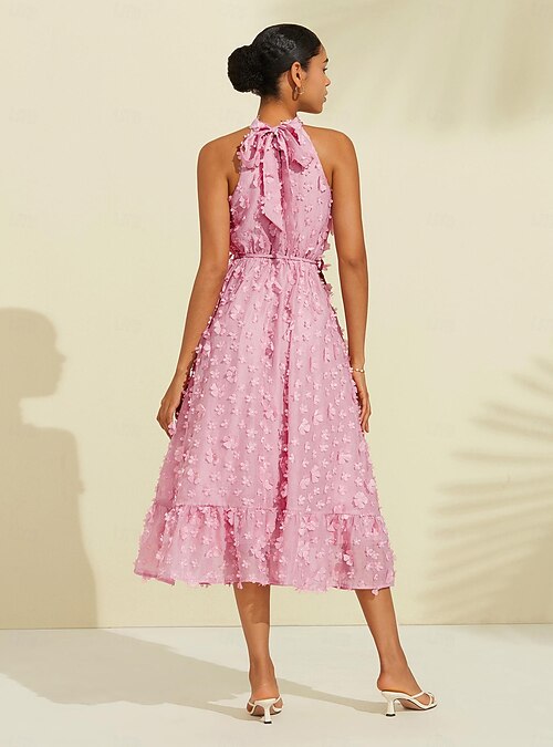 Rope Halter Neck Solid Dress 2026 - $68.99 Rope Halter Neck Solid Dress 2026 - $68.99