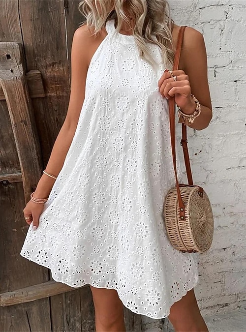 loose fitting lace dress Casual Loose Fit Beach Dress – Something She Likes Wholesale