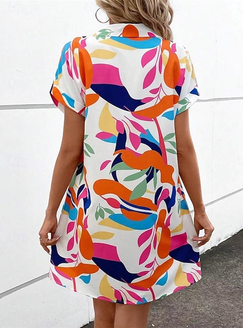 loose summer print mini dress Womens Summer Sleeveless Ruffle Sleeve Crew Neck Floral Print Mini Dress Casual Loose Flowy Plaid Pleated Dress(Floral-Pink, Small)