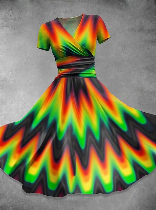 rainbow flare dress Dress