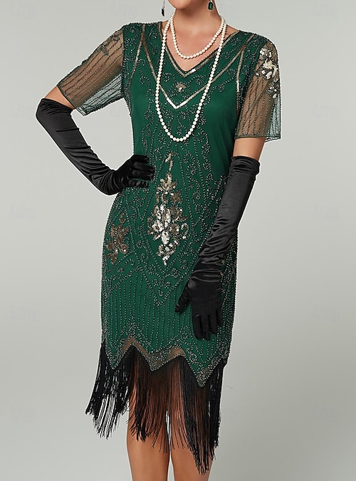 emerald green gatsby dress Green Flapper Dress | Green 1920s Dress