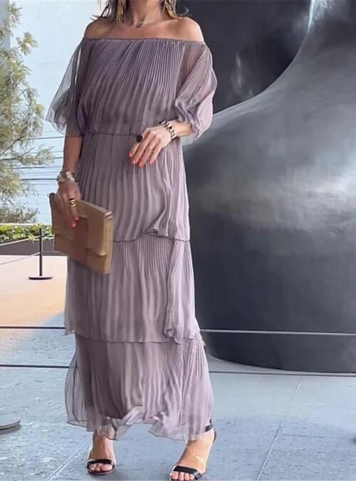 knee length dresses for ladies Montaigne Ruffle Maxi Dress main image 0
