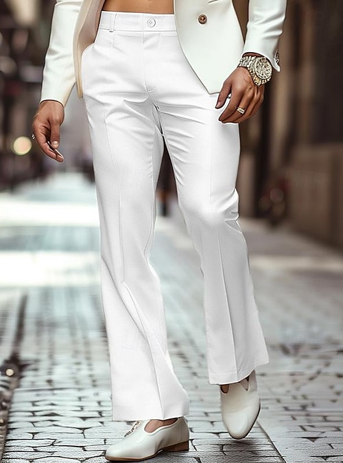 Hombre pantalones de traje Pantalones acampanados Timbre