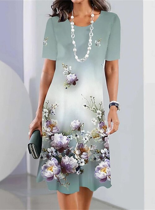 floral short dress formal Farah Floral Bustier Babydoll Mini Dress American Threads Boutique Dresses Green & Peach Floral / L