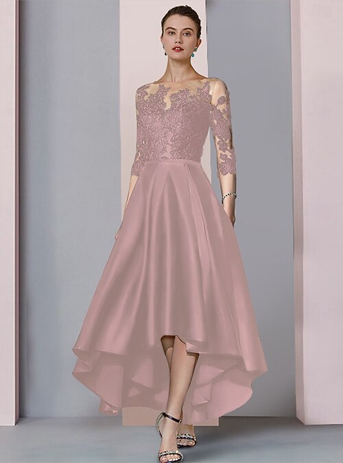 knee length dresses for ladies Lady Black Tie - Hilary Gown - Scoop Neck Strapless Fitted Satin Gown main image 0