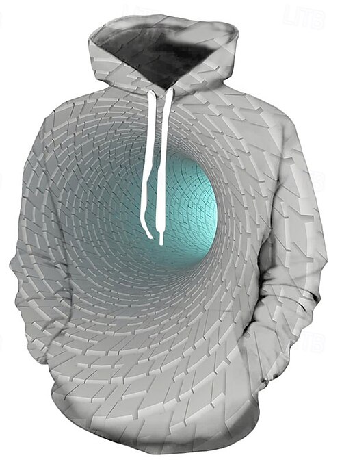 Men's Graphic Optical Illusion Hoodie Hoodies Sweatshirt