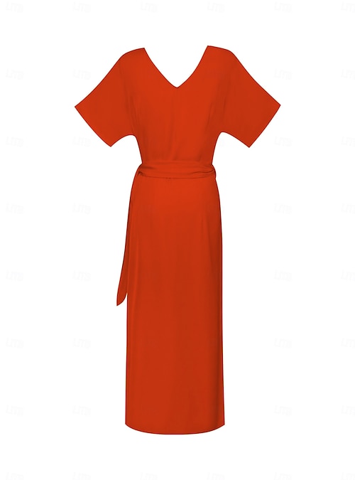 red wrap dress short sleeve Brooklyn Reversible Dress - Modern Red