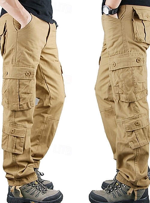 Heren Camo Wandelen Cargo Werkbroek Casual Lichtgewicht Tactische Broek