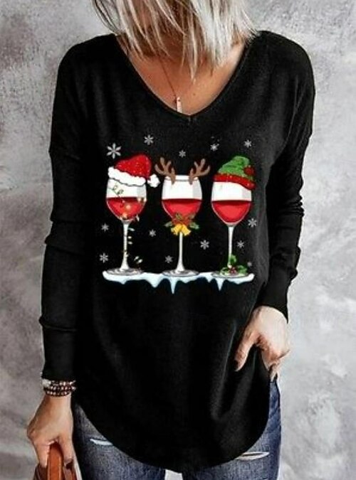 Charis Moda Tunika Langarm Shirt V-Ausschnitt Mit Paisley Druck