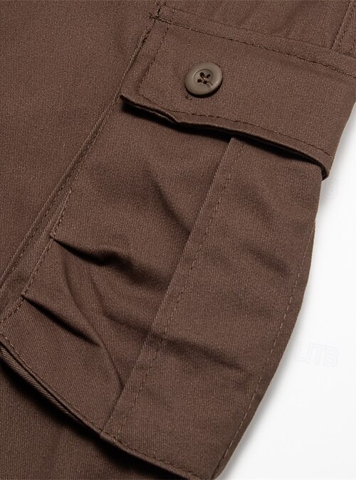 Pantaloni Cargo Uomo Tattico Multitasche Combattimento Pantaloni da Jogging Uomo Casual Estensibili con Cintura Elastica Pantaloni Uomo Cargo Casual Outdoor, cachi., XXL