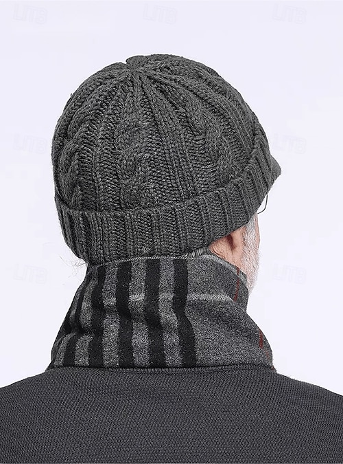 Berretto Invernale Grigio Classico In Maglia - Unisex, Taglia Unica - 2