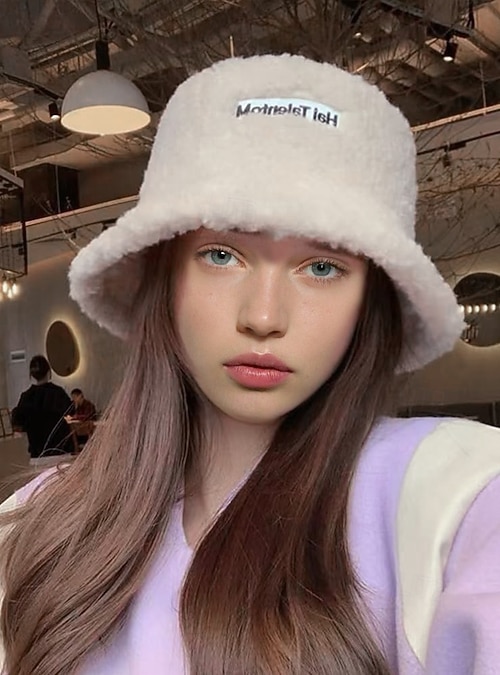 Pluche Fuzzy Bucket Hat voor dames Warme pluizige namaakbont Visserspet Winterski Outdoor Winddichte warme fleecevoering Hoed kopen vanaf een prijs van 10