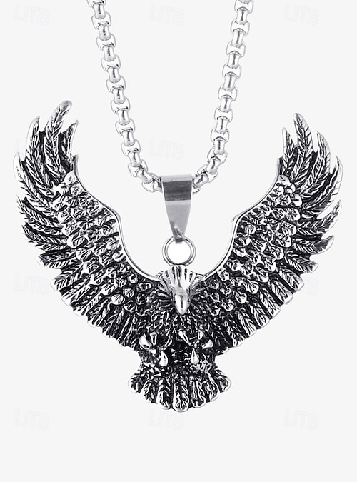 Collana Con Ciondolo Aquila In Argento 925 Sterling Per Uomo – Gioiello KZX, Catena In Acciaio Inossidabile, Regalo Unico - 2