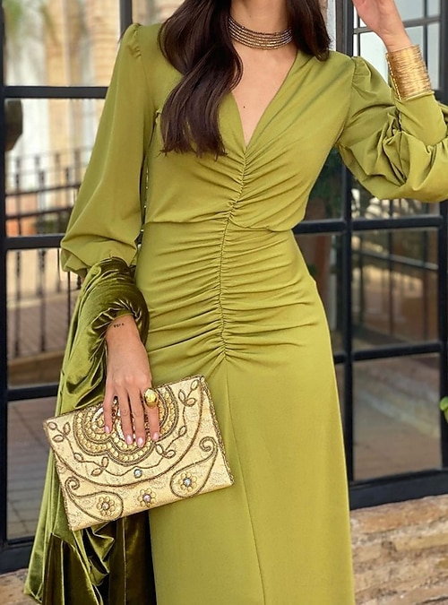 green emerald velvet dress Opulent Emerald Mermaid Dress– Teuta Matoshi main image 1