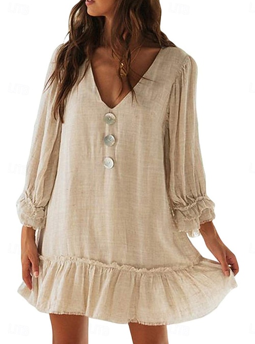 sachin and babi light blue dress Oxodoi Womens Polka Dots Sheer Mesh Long Sleeve Qatar main image 0