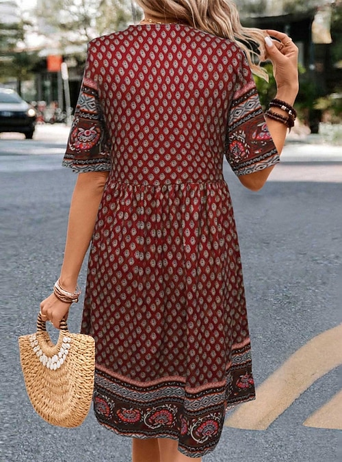 ethnic short dress SALE White linen embroidered tunic short dress Vyshyvanka, boho dress Bohemian clothing Ethnic mexican embroidery
