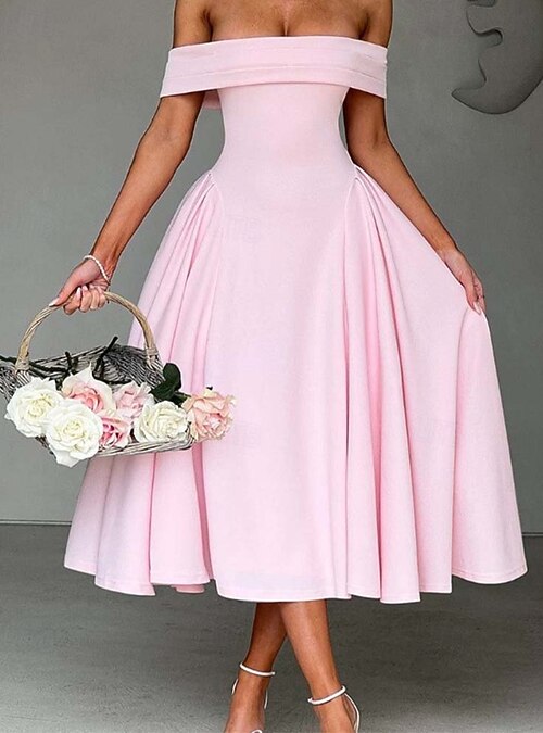 A-Line Cocktail Dresses Elegant Dress Formal Wedding Tea Length Sleeveless Solid Color One Shoulder Stretch Crepe Dresses 2026 - $220.59 A-Line Cocktail Dresses Elegant Dress Formal Wedding Tea Length Sleeveless Solid Color One Shoulder Stretch Crepe Dresses 2026 - $220.59