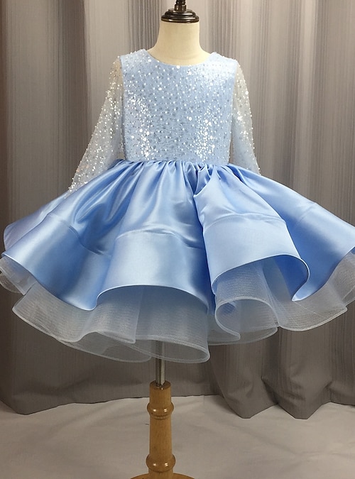 Ball Gown Short / Mini Flower Girl Dress Wedding Party Girls Cute Prom Dress  Tulle with Embroidery Mini Bridal Beach Fit 3-16 Years 2026 - $83.99