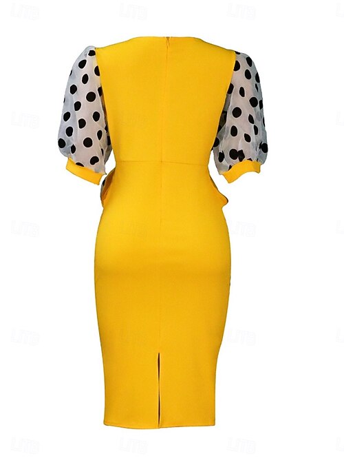 mini butter yellow dress Scalloped Solid Mini Dress Mellow Yellow / L