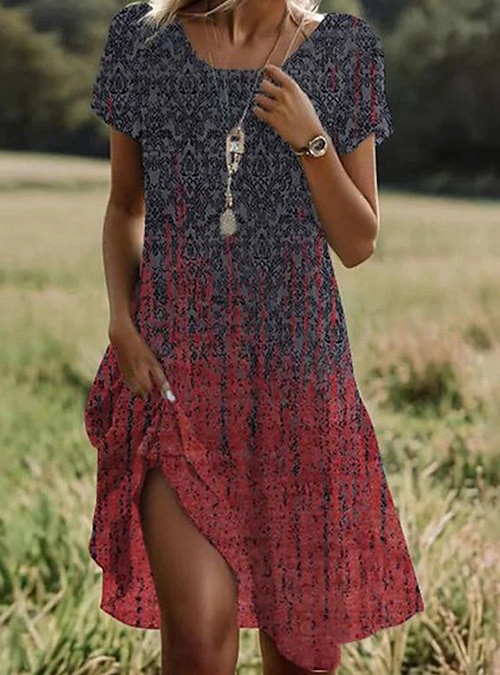 dark red t shirt dress Back To Basics T-Shirt Dress In Wine Curves 1XL / Wine