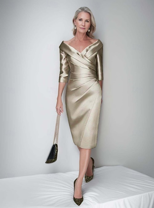 Sheath Kolonne Brautmutterkleid formelles Hochzeitsgastkleid