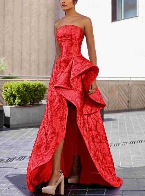 open lace back dress Nox Anabel Y1808 Long Formal Beaded Prom Evening Dress