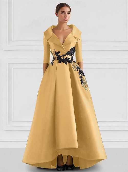 black formal plus size dress Twist-Front Long Plus-Size Prom Dress 7497C Black / 16 main image 0