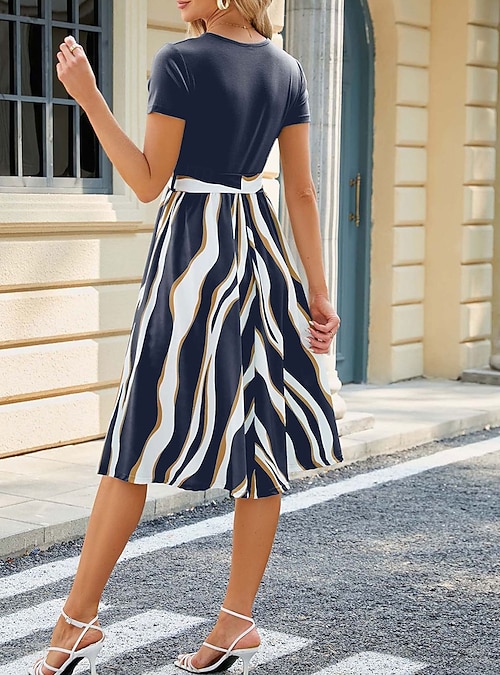 navy blue dress for baby girl Contrast A-Line Athletic Dress Heather Grey – Clothe Boutique main image 1