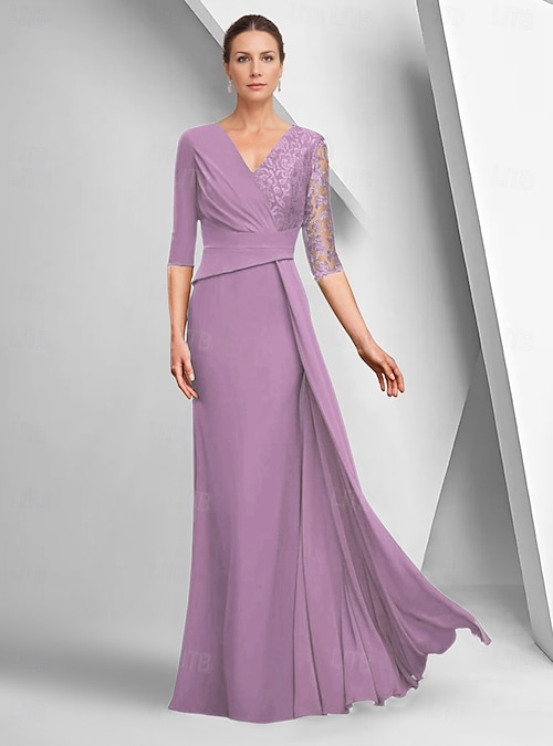 mother of the bride dresses ankle length A-Line Ankle Length Satin Mother Bride Dress COCOMELODY CM0332, M-Ink Blue main image 0