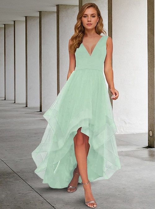 slim fit dress slacks Short A-Line Homecoming Dress with Lace-Up Corset Back Sage / 2XLarge main image 1