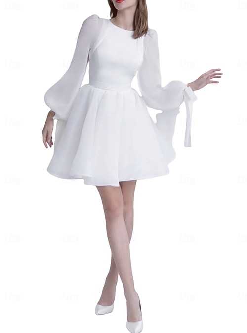 affordable white graduation dresses Ace One-Shoulder White Graduation Dress main image 0