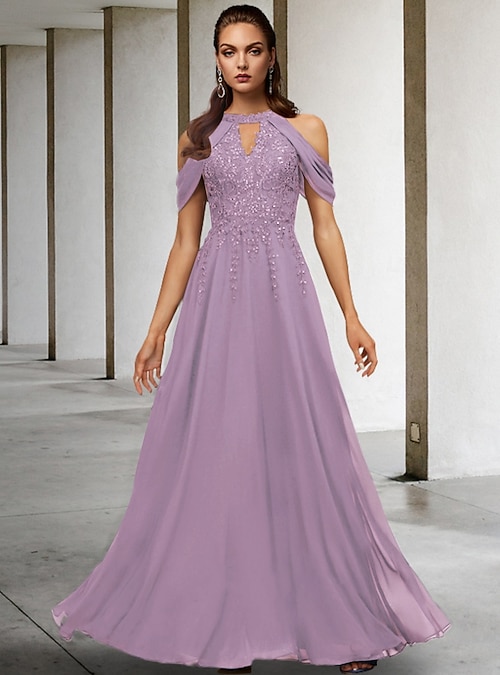 halter neck mother of the bride dress and Groom Gown Inspiration She is wearing a standard 2 (Bust 83cm Halter Neckline Halter Top Mother