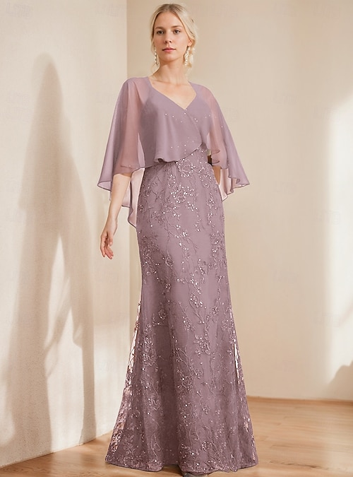 white christmas dresses Sequin Chiffon Flowy Dress Nautical Blue / FR 42 main image 0