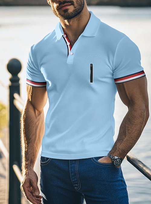 Sky Blue Polo Outfit Blue Polo Outfit Golf Shirt With Jeans Blue Polo  Business Casual