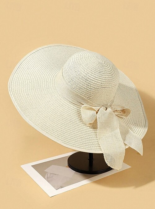 Elegant Wide Brim Sun Hat for Women – Summer Beach Straw Hat  display picture 1