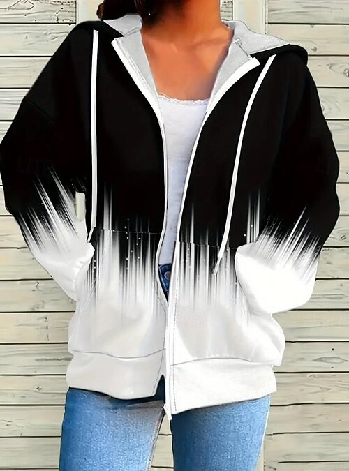Sweat à Capuche Femme Léger Avec Poche - Imprimé Boat Sun Days - Décontracté Et Confortable