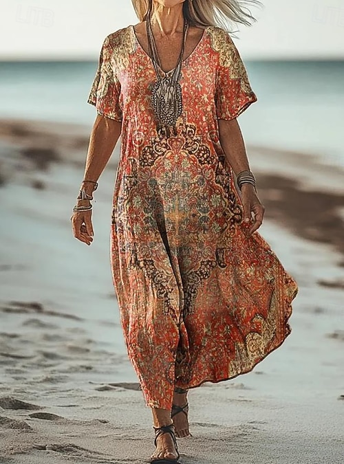 Women's Maxi Dress Paisley Dress Casual Dress Long Sleeve Boho Dress A Line Dress Bohemia Vacation Vintage Daily Vacation Regular Fit Floral Short Sleeve V Neck Blue Pink Navy Blue Light Purple Women's Maxi Dress Paisley Dress Casual Dress Long Sleeve Boho Dress A Line Dress Bohemia Vacation Vintage Daily Vacation Regular Fit Floral Short Sleeve V Neck Blue Pink Navy Blue Light Purple