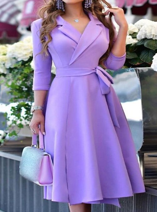 flare dress with blazer High Collar Knot Full Sleeves Bodycon Maxi Dress