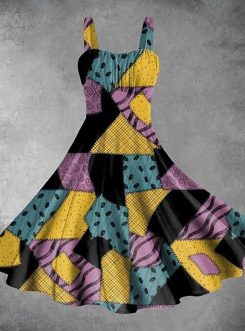 black and purple summer dress Lilora Women's Elegant Cutout Floral Dress,Black And Purple,Summer High-Fashion Graceful Dress,Versatile For Wedding,Commuting,Parties,Holidays & Vacations